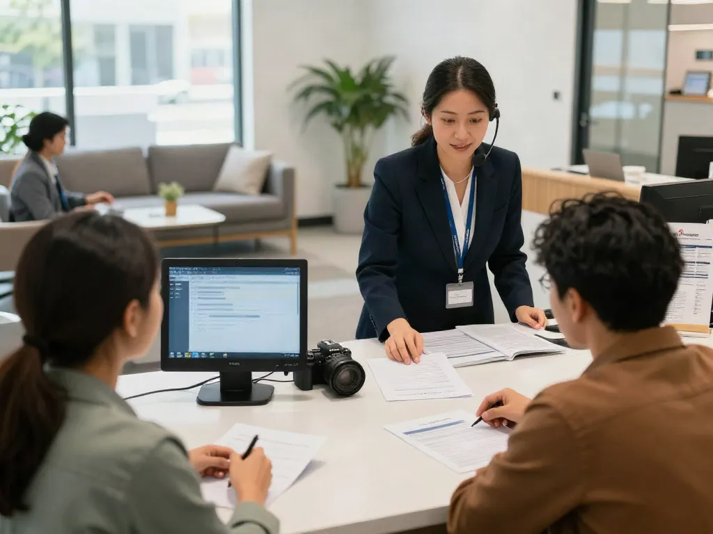 Payday Loans Co Alberta assistance at a community financial service office.