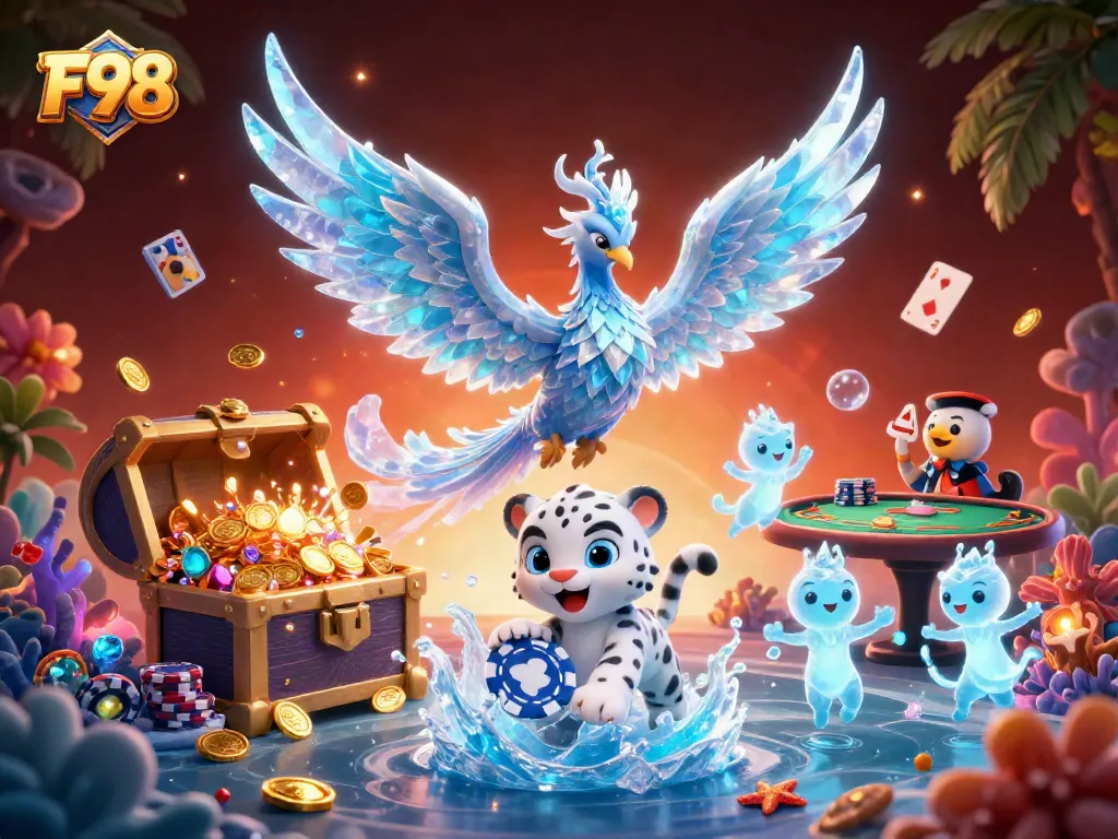 Engage with exciting F98 casino gameplay featuring dynamic characters and vibrant elements.