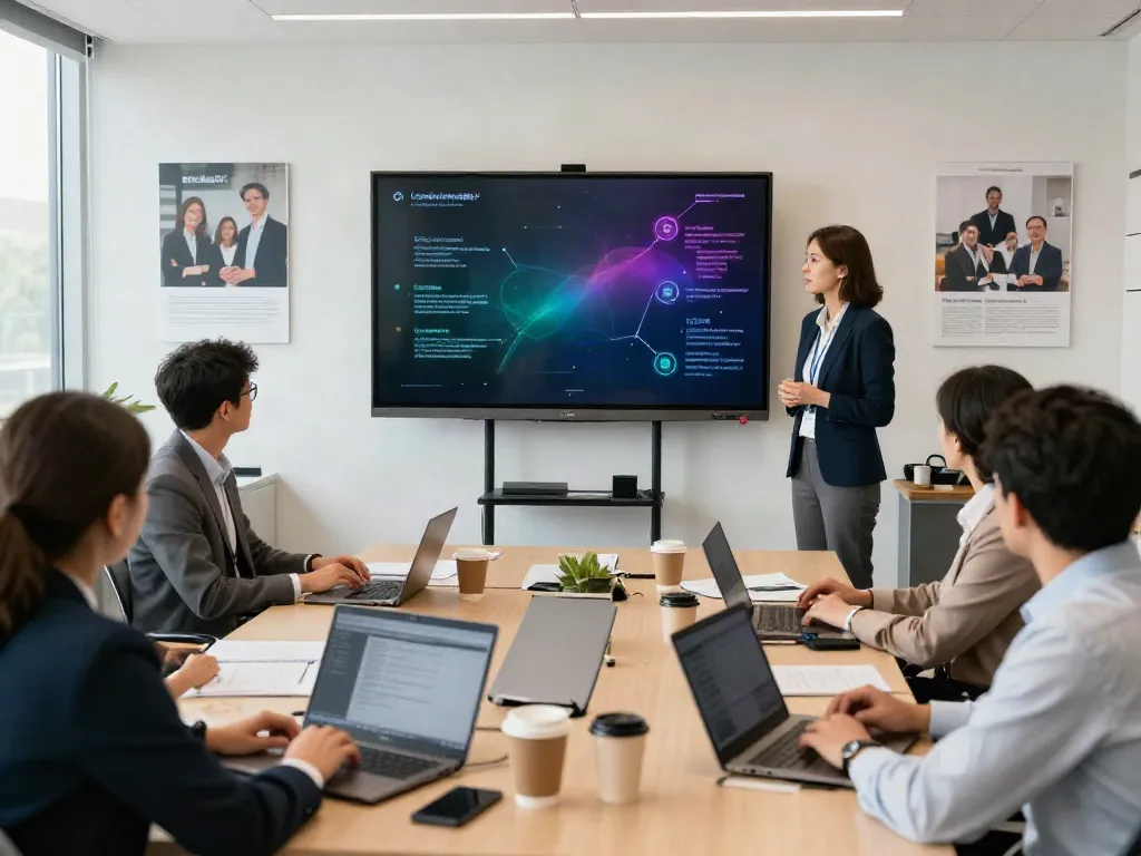 Corporate leadership training Connecticut in a dynamic workshop setting with diverse professionals engaging in development.