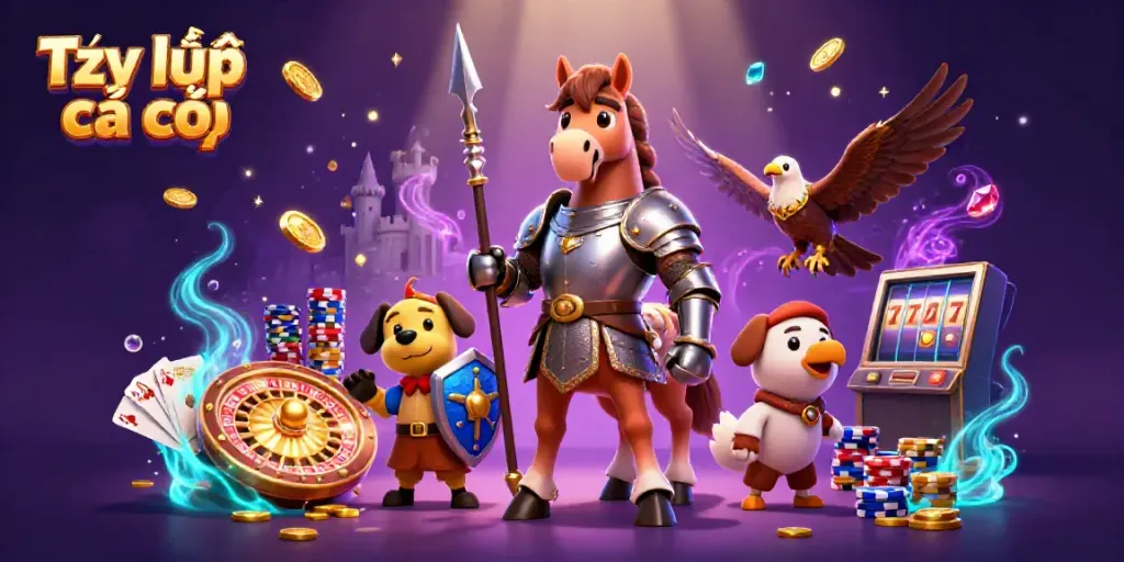 Experience Tỷ lệ cá cược in action with vibrant 3D characters and dynamic casino elements.