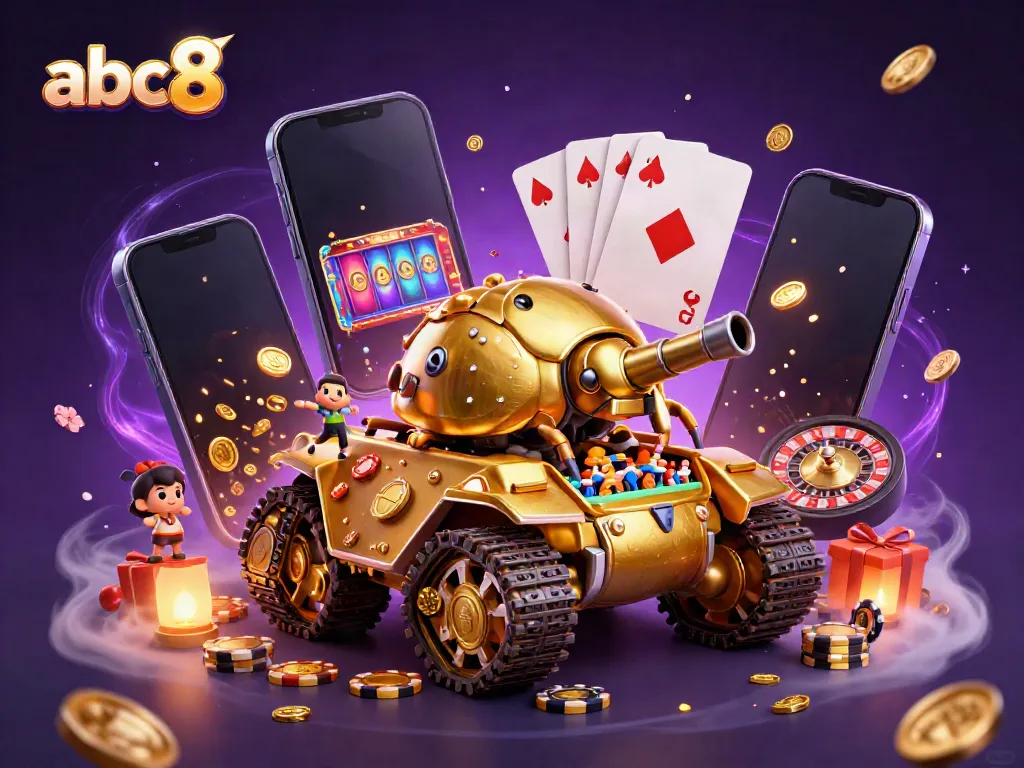 Experience the dynamic world of abc8 casino gaming with a golden beetle tank and slot game excitement.