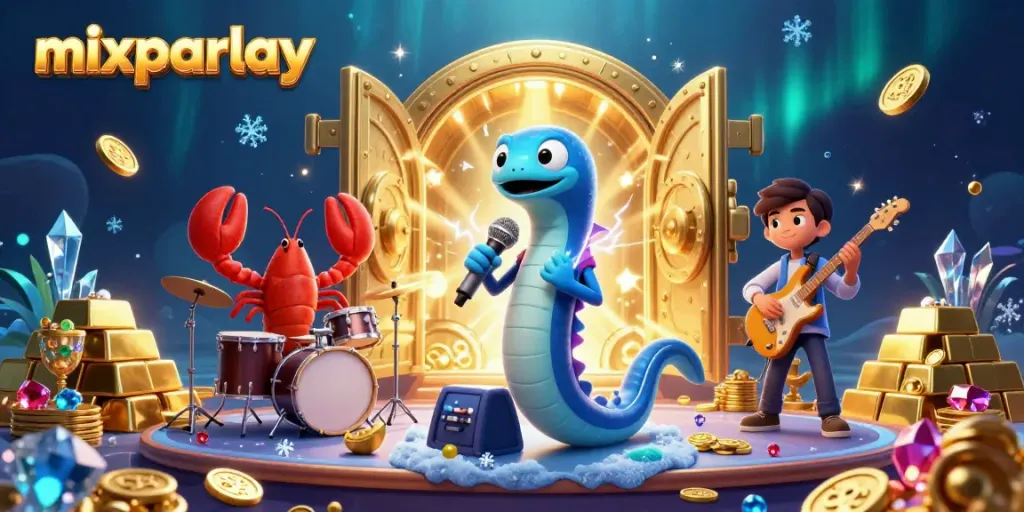 Experience the thrills of mixparlay betting with dynamic characters performing in an underwater casino.